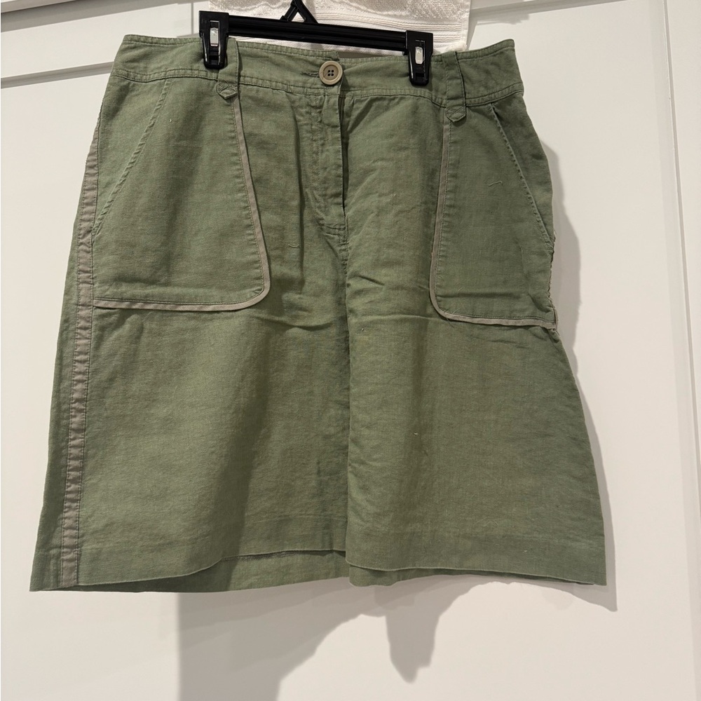 Carole Little Green Knee-Length Cargo Skirt